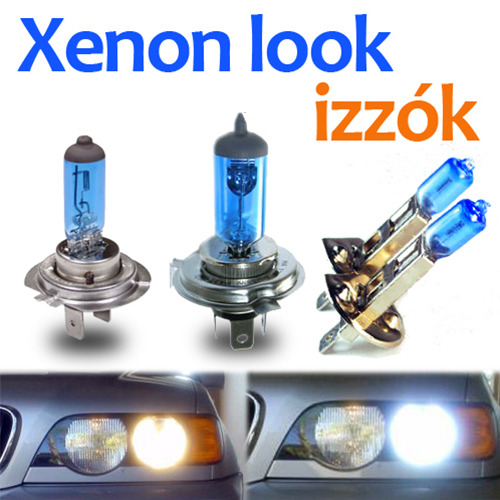 Xenon look izzó normál H1 / H4 / H7 foglalatba 
